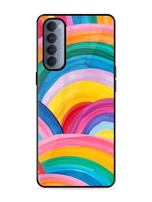 Rainbow Cascade Glossy Soft Edge Case for Oppo Reno 4 Pro Chachhi