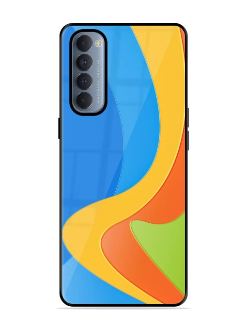 Curvy Color Cascade Glossy Soft Edge Case for Oppo Reno 4 Pro Chachhi