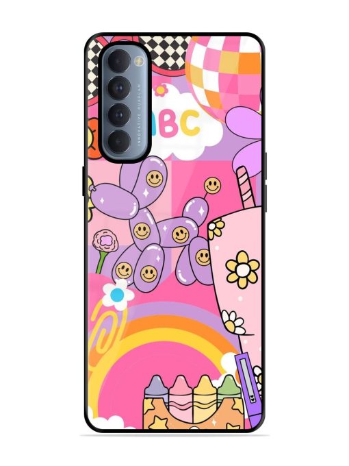 Whimsical Y2K Chaos Glossy Soft Edge Case for Oppo Reno 4 Pro Chachhi