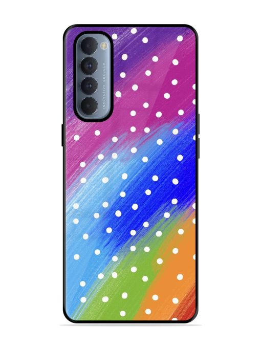 Rainbow Polka Dot Dream Glossy Soft Edge Case for Oppo Reno 4 Pro Chachhi