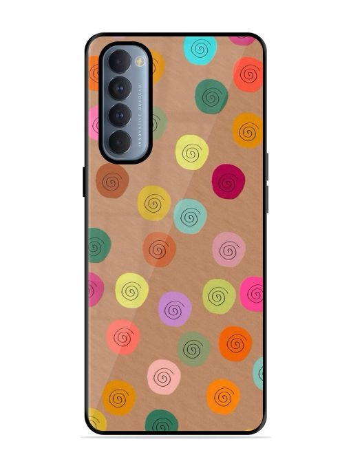 Swirly Dots On Kraft Glossy Soft Edge Case for Oppo Reno 4 Pro Chachhi