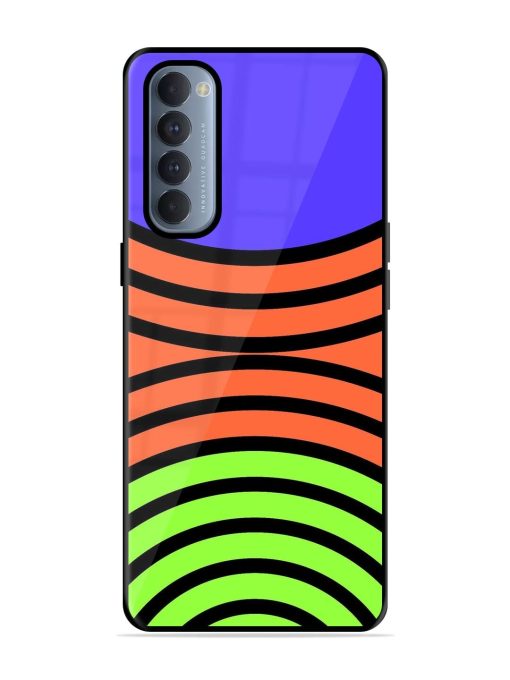 Psychedelic Stripe Symphony Glossy Soft Edge Case for Oppo Reno 4 Pro