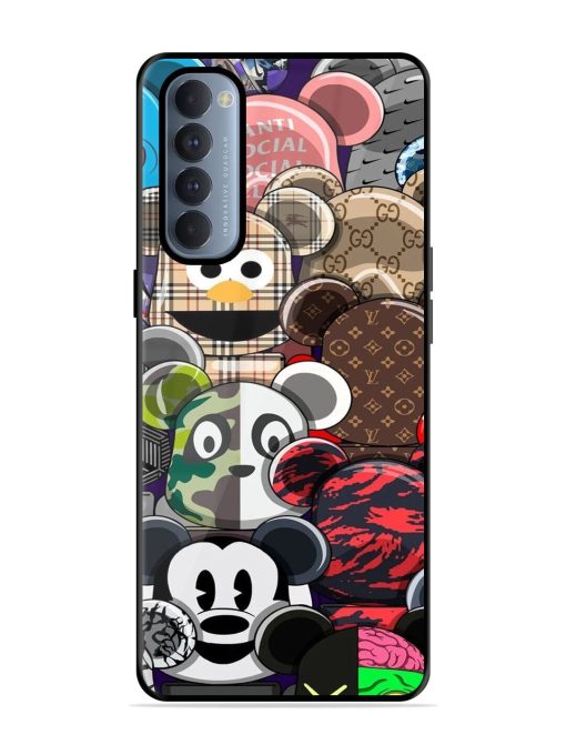 Streetwear Bearbrick Extravaganza Glossy Soft Edge Case for Oppo Reno 4 Pro Chachhi