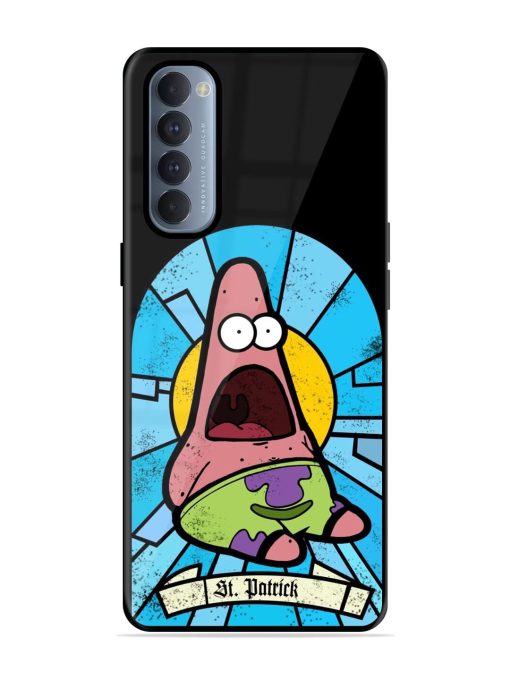 St. Patrick'S Day Stained Glass Patrick Star Glossy Soft Edge Case for Oppo Reno 4 Pro Chachhi