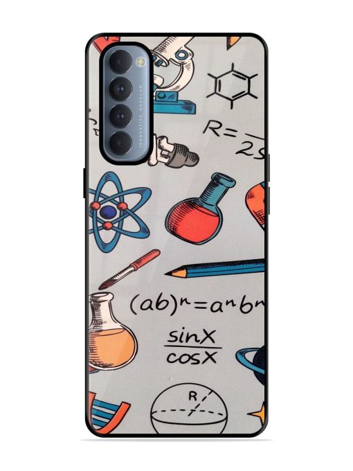 Science Doodle Delight Glossy Soft Edge Case for Oppo Reno 4 Pro Chachhi