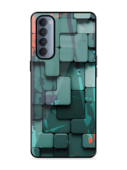 Abstract Geometric Mosaic Glossy Soft Edge Case for Oppo Reno 4 Pro Chachhi