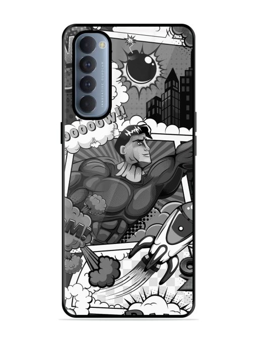 Comic Book Chaos Glossy Soft Edge Case for Oppo Reno 4 Pro Chachhi