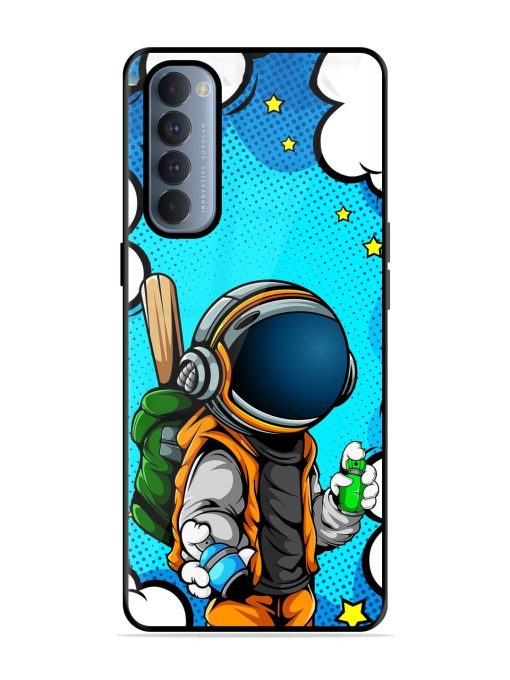 Space Graffiti Artist Glossy Soft Edge Case for Oppo Reno 4 Pro Chachhi