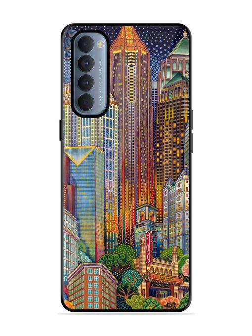 Neon Nightscape Glossy Soft Edge Case for Oppo Reno 4 Pro Chachhi