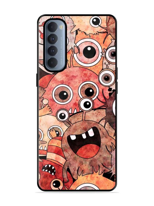 Monster Mash Glossy Soft Edge Case for Oppo Reno 4 Pro Chachhi