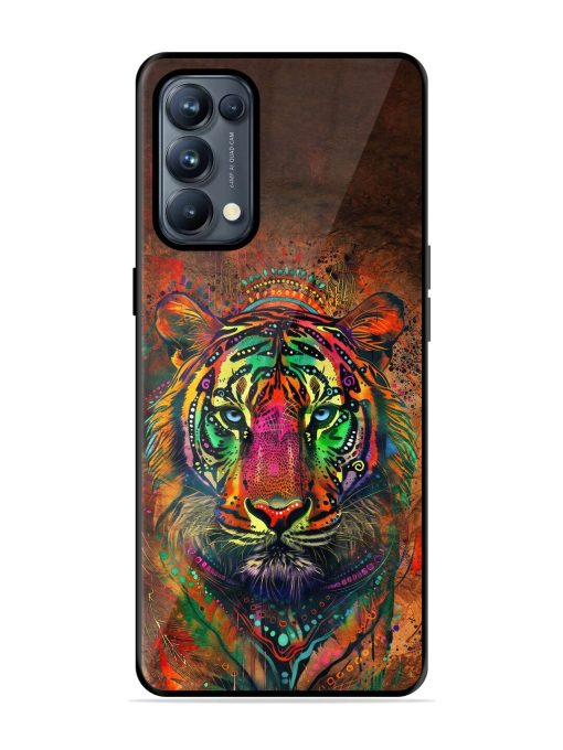 Cosmic Tiger Glossy Soft Edge Case for Oppo Reno 5 Pro (5G) Chachhi