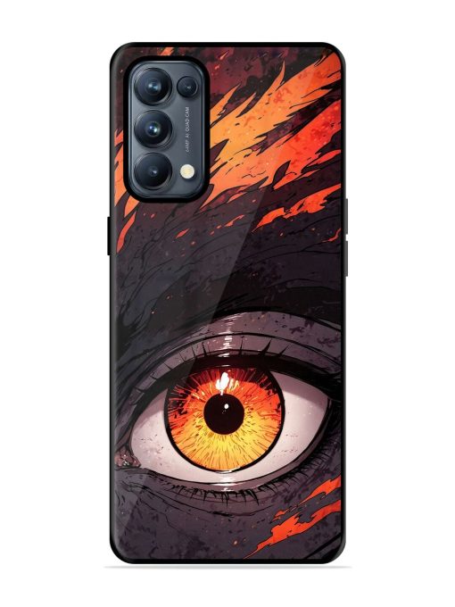 Inferno Gaze Glossy Soft Edge Case for Oppo Reno 5 Pro (5G) Chachhi