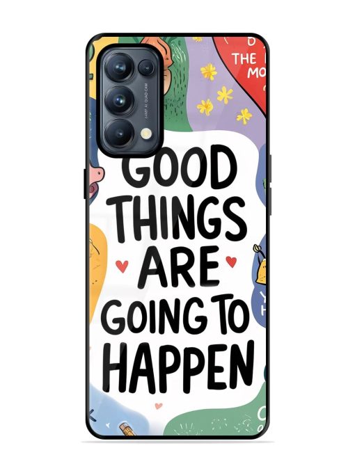 Uplifting Scribbles Glossy Soft Edge Case for Oppo Reno 5 Pro (5G) Chachhi