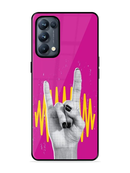 Rock Hand Glossy Soft Edge Case for Oppo Reno 5 Pro (5G) Chachhi