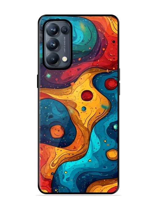 Cosmic Swirl Glossy Soft Edge Case for Oppo Reno 5 Pro (5G) Chachhi