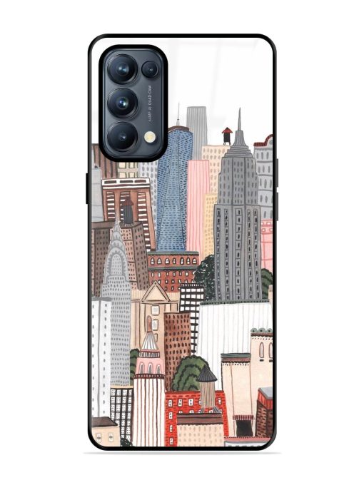 Cityscape Dreams Glossy Soft Edge Case for Oppo Reno 5 Pro (5G) Chachhi