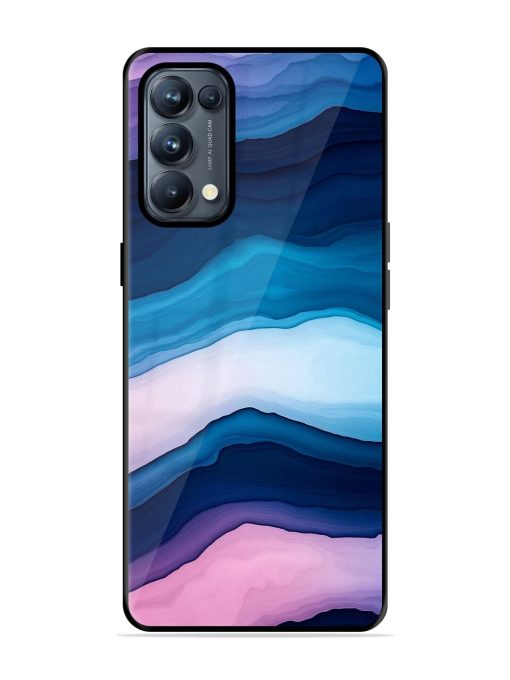 Oceanic Layers Glossy Soft Edge Case for Oppo Reno 5 Pro (5G) Chachhi