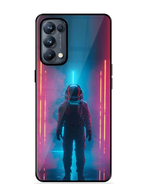 Neon Astronaut Glossy Soft Edge Case for Oppo Reno 5 Pro (5G) Chachhi