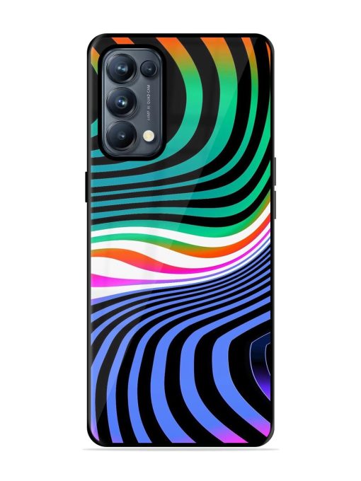 Psychedelic Waves Glossy Soft Edge Case for Oppo Reno 5 Pro (5G) Chachhi