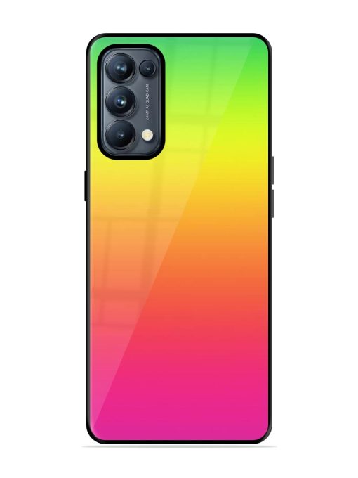 Rainbow Gradient Glossy Soft Edge Case for Oppo Reno 5 Pro (5G) Chachhi