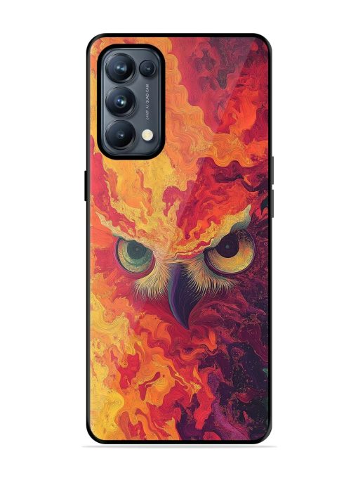 Fiery Owl Glossy Soft Edge Case for Oppo Reno 5 Pro (5G)