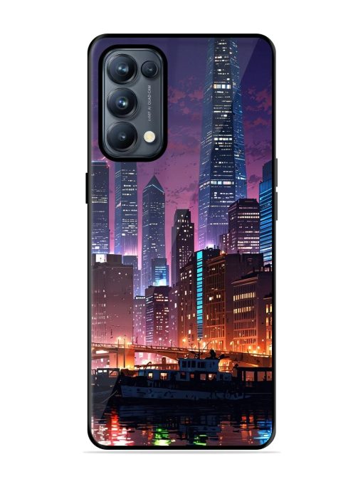 Neon Nightscape Glossy Soft Edge Case for Oppo Reno 5 Pro (5G) Chachhi