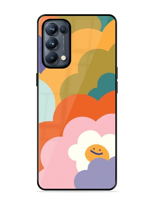 Happy Flower Power Glossy Soft Edge Case for Oppo Reno 5 Pro (5G) Chachhi