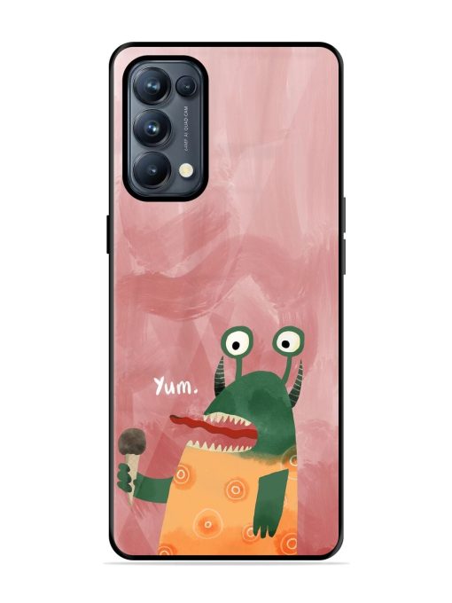 Hungry Monster Glossy Soft Edge Case for Oppo Reno 5 Pro (5G) Chachhi