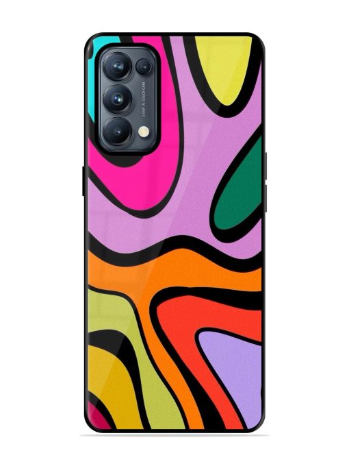 Groovy Swirls Glossy Soft Edge Case for Oppo Reno 5 Pro (5G) Chachhi