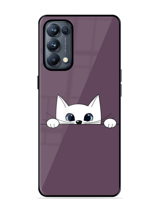 Peek-A-Boo Kitty Glossy Soft Edge Case for Oppo Reno 5 Pro (5G) Chachhi