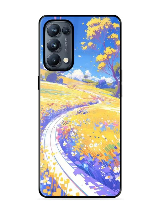 Vibrant Spring Meadow Glossy Soft Edge Case for Oppo Reno 5 Pro (5G) Chachhi