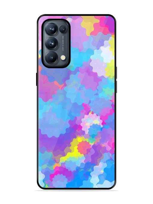 Psychedelic Cloud Burst Glossy Soft Edge Case for Oppo Reno 5 Pro (5G) Chachhi