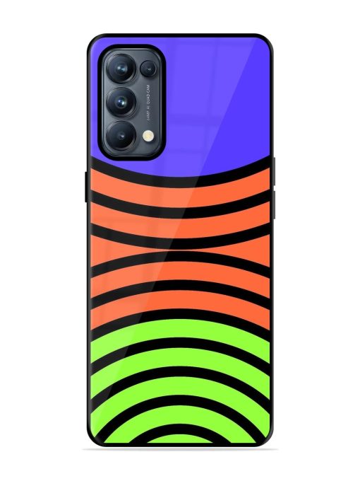 Psychedelic Stripe Symphony Glossy Soft Edge Case for Oppo Reno 5 Pro (5G) Chachhi