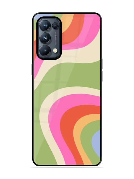 Wavy Rainbow Wonderland Glossy Soft Edge Case for Oppo Reno 5 Pro (5G) Chachhi