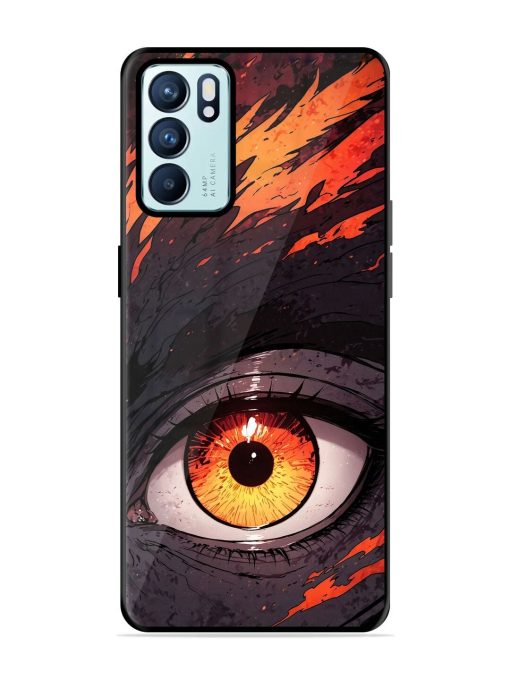 Inferno Gaze Glossy Soft Edge Case for Oppo Reno 6 (5G) Chachhi