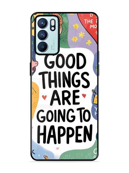 Uplifting Scribbles Glossy Soft Edge Case for Oppo Reno 6 (5G) Chachhi