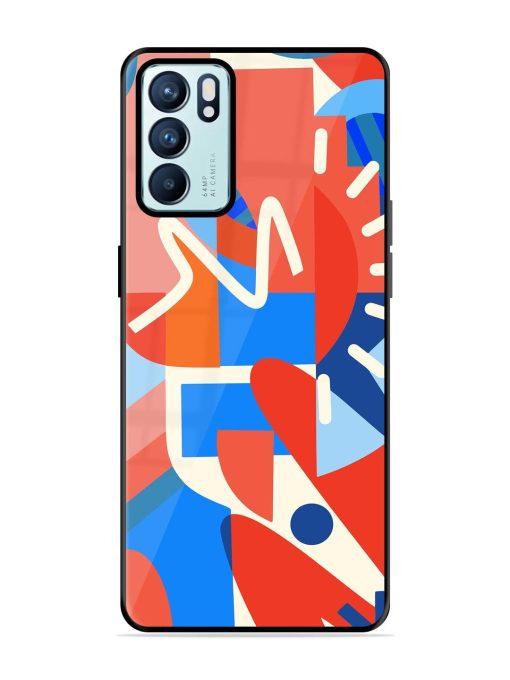 Abstract Harmony Glossy Soft Edge Case for Oppo Reno 6 (5G) Chachhi