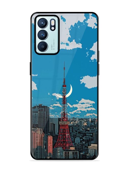 Tokyo Twilight Glossy Soft Edge Case for Oppo Reno 6 (5G) Chachhi