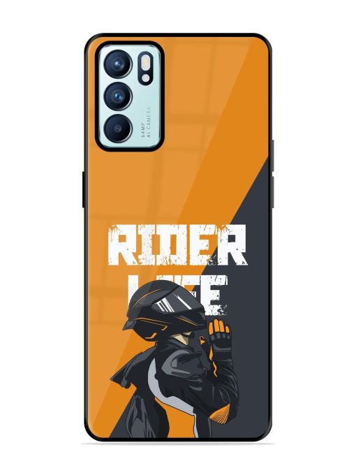 Ride Never Ends Glossy Soft Edge Case for Oppo Reno 6 (5G) Chachhi