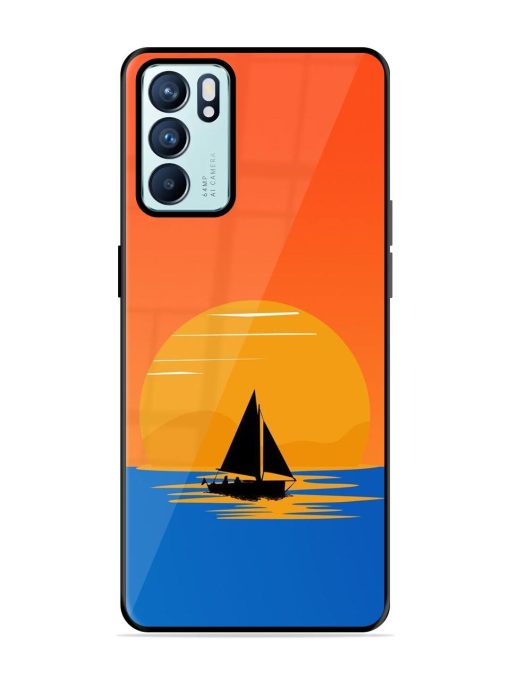 Sunset Sail Glossy Soft Edge Case for Oppo Reno 6 (5G) Chachhi