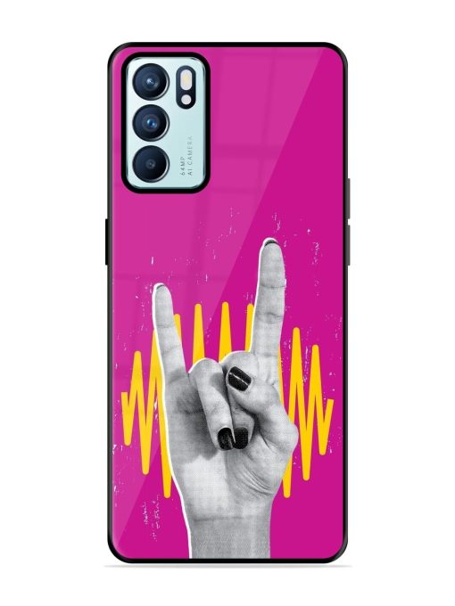 Rock Hand Glossy Soft Edge Case for Oppo Reno 6 (5G) Chachhi