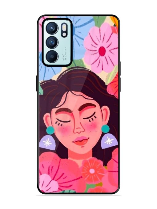 Blooming Serenity Glossy Soft Edge Case for Oppo Reno 6 (5G) Chachhi