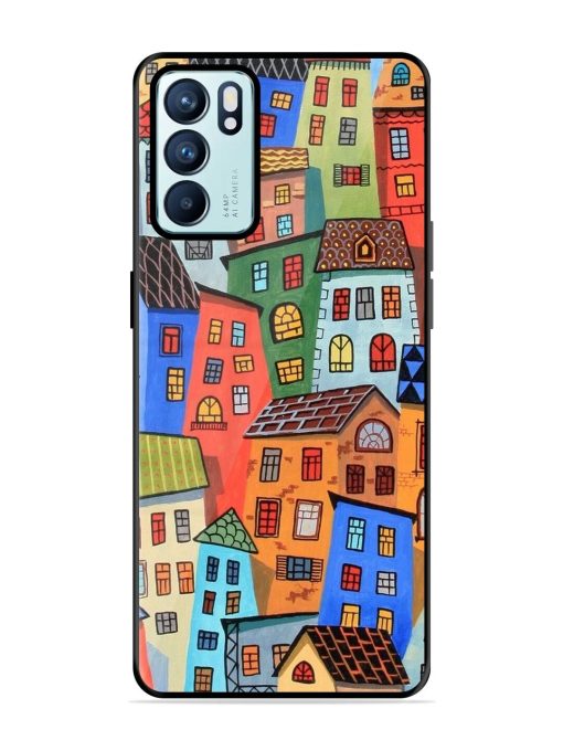 Rainbow House Glossy Soft Edge Case for Oppo Reno 6 (5G) Chachhi