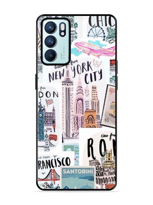 Travelogue Glossy Soft Edge Case for Oppo Reno 6 (5G) Chachhi