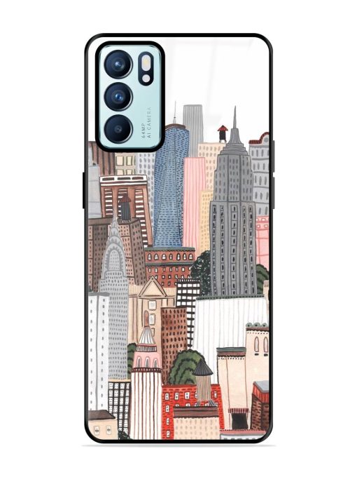 Cityscape Dreams Glossy Soft Edge Case for Oppo Reno 6 (5G) Chachhi