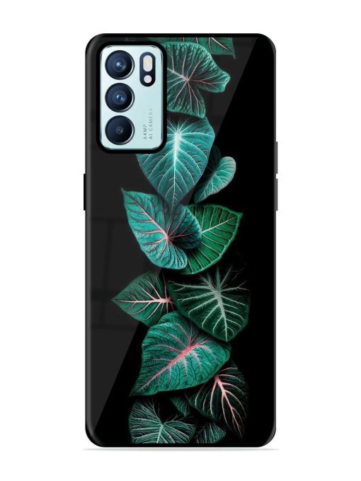 Emerald Elegance Glossy Soft Edge Case for Oppo Reno 6 (5G) Chachhi