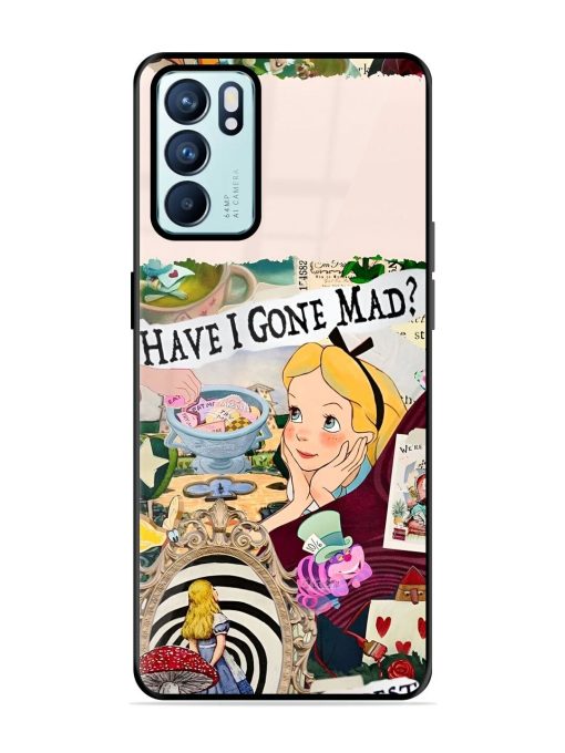 Mad Hatter'S Collage Glossy Soft Edge Case for Oppo Reno 6 (5G) Chachhi