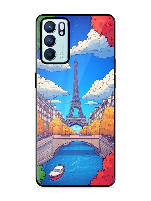 Parisian Panorama Glossy Soft Edge Case for Oppo Reno 6 (5G) Chachhi