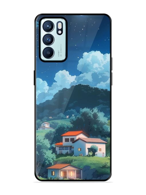 Peaceful Nightscape Glossy Soft Edge Case for Oppo Reno 6 (5G) Chachhi