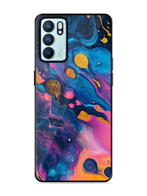 Cosmic Swirl Glossy Soft Edge Case for Oppo Reno 6 (5G) Chachhi